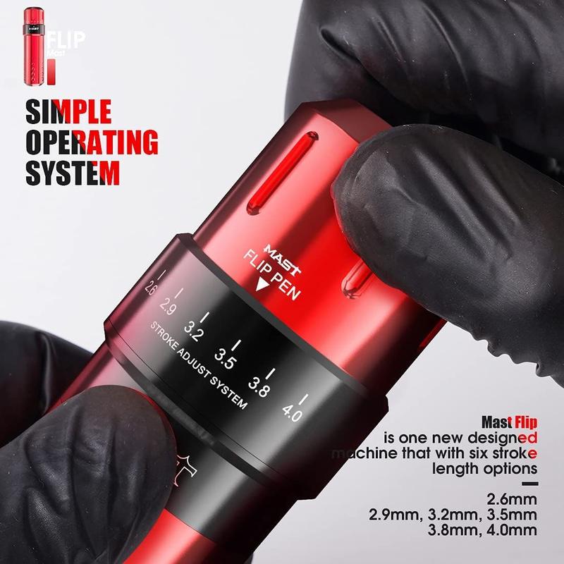 Kit de máquina de tatuagem Mast Tattoo Flip Gun Wireless com 20